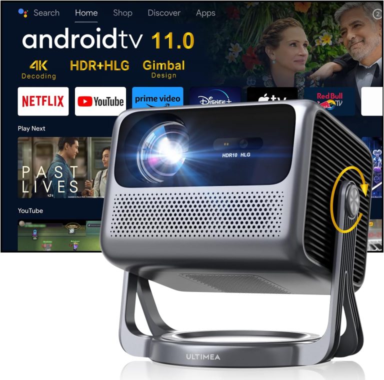 ULTIMEA Poseidon E40 projector home cinema setup with big screen
