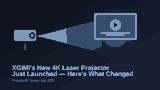 Projector industry news roundup 2026 illustration showing a projector casting a beam onto a screen